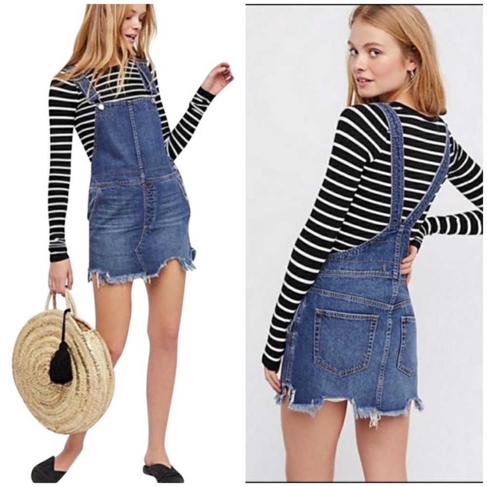 Free People Overalls Jumper Skirt